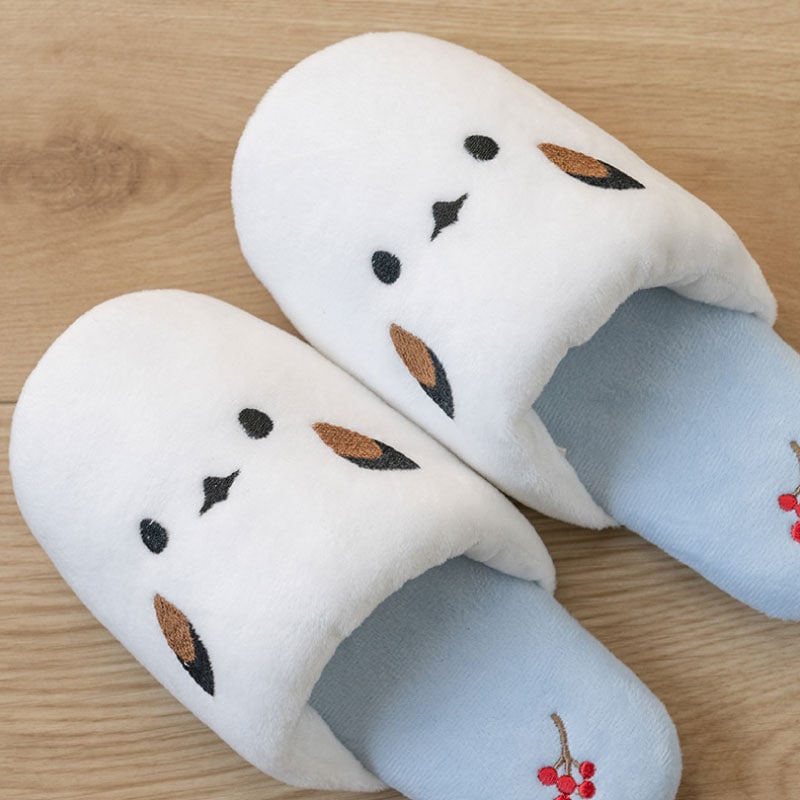SDS チビシマエナガちゃん 子供用スリッパ 約16〜18cm ブルー