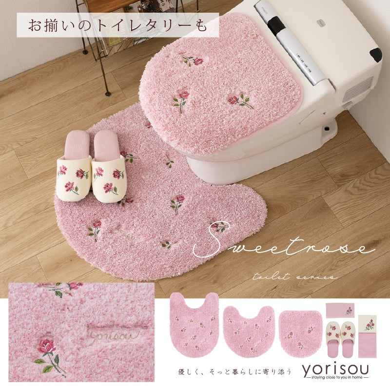 SDS yorisou スイートローズ バスマット 約45×60cm ピンク