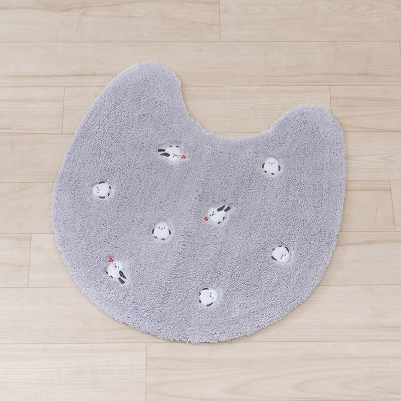 SDS プチシマエナガちゃん トイレマット 約60×60cm ブルー/グレー